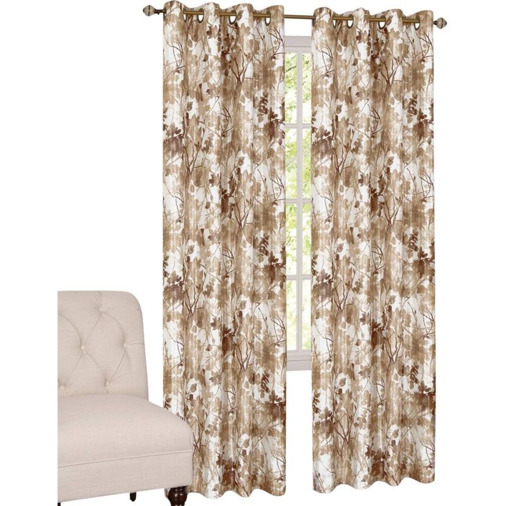 Collections Etc Tranquil Trees Grommet Top Insulated Room Darkening Thermal